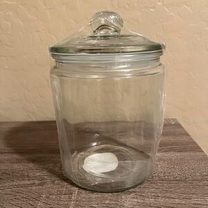 Target Bullseye Glass Canister Jar Container Lid Storage NWT